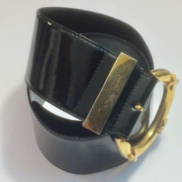 Paloma Picasso Wide Patent Leather Belt - Italy main image 5
